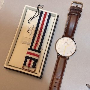 Rose Gold Daniel Wellington Mens Watch 28mm (barely worn) AUTHENTIC